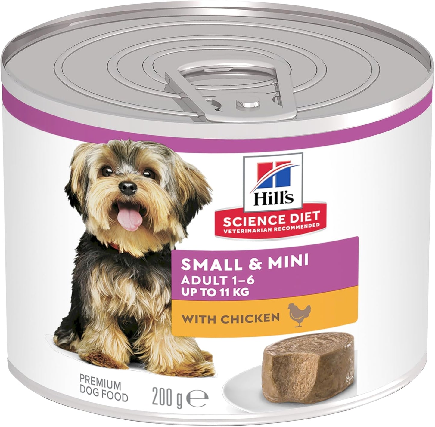 Hill's Science Diet Adult Small & Mini with Chicken Canned Wet Dog Food 12x200g