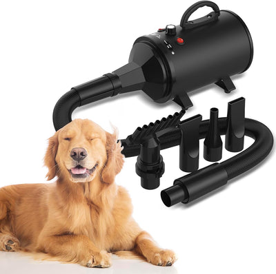 OPPSBUY Pet Hair Dryer With Heater - Home Dog Grooming Dryer With Adjustable Wind Speed