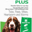 Credelio PLUS Dog Flea and Tick Treatment, Single Pack, Ticks, Fleas, Mites, Heartworm & Worms Parasite Protection, in The Smallest Monthly Chewable Tablet for Dogs > 11-22 kg, 1 Pack