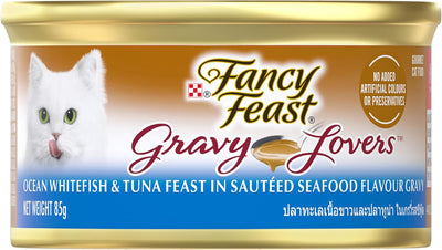 Fancy Feast Gravy Lovers Adult Wet Cat Food Sauteed Seafood in Gravy 24x85g