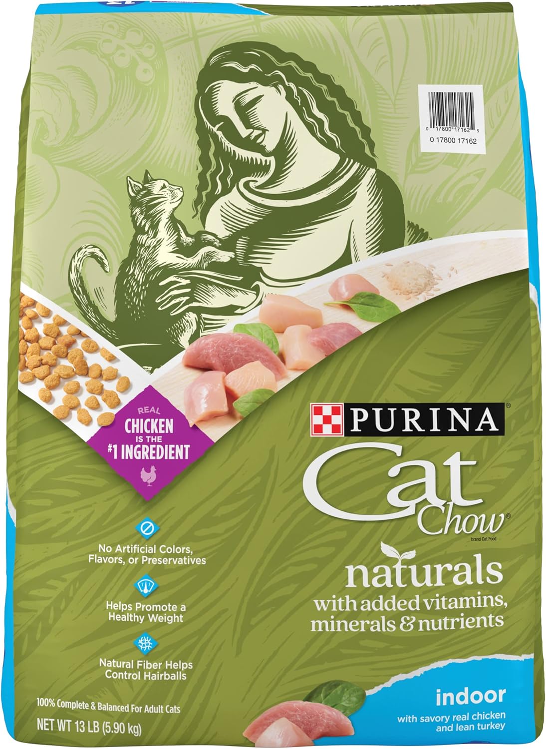 Hairball, Healthy Weight, Indoor, Natural Dry Cat Food, Naturals Indoor - 13 lb. Bag
