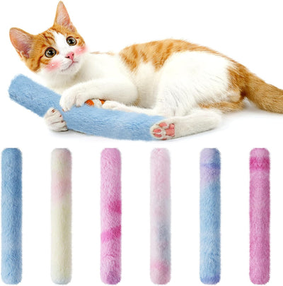 6Pcs Cat Kicker Toys with Sound Paper