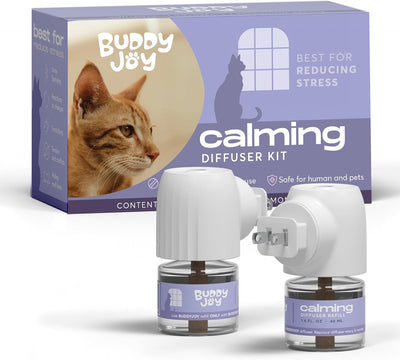 Cat Calming Diffuser Refills – Long-Lasting 30-Day – (2 Diffusers + 2 Refills)