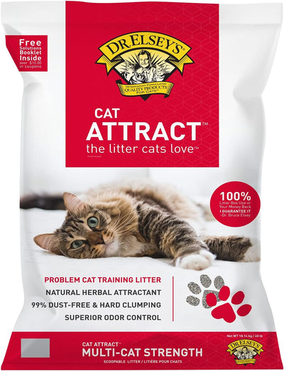 Dr. Elsey's Premium Clumping Cat Litter - Cat Attract - 99% Dust-Free, Low Tracking,40lb-usa product