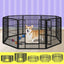Beastie Foldable Pet Dog Metal Playpen 24", 8 Panels Folding