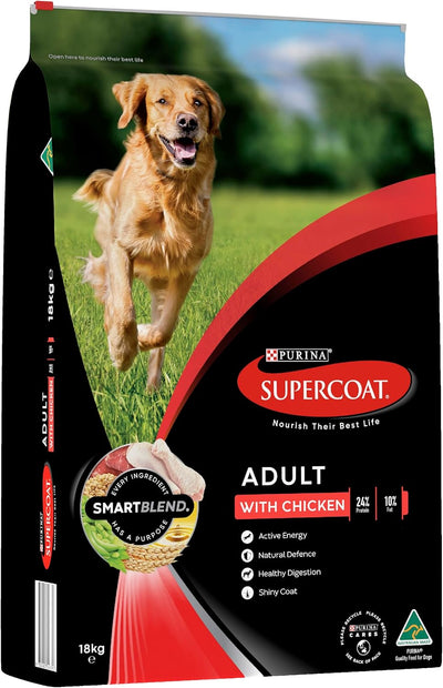 Purina Supercoat Adult Chicken Dry Dog Food 18 Kg