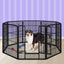 Beastie 32" Foldable Pet Dog Metal Playpen Enhanced, Universal Portable Pet Exercise Cage