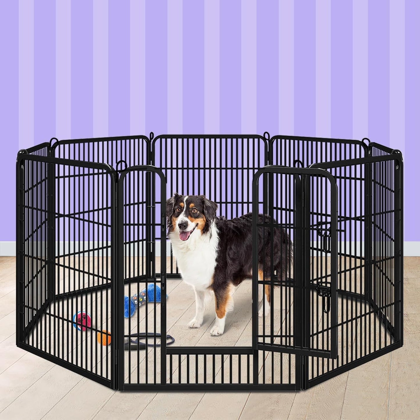 Beastie 32" Foldable Pet Dog Metal Playpen Enhanced, Universal Portable Pet Exercise Cage