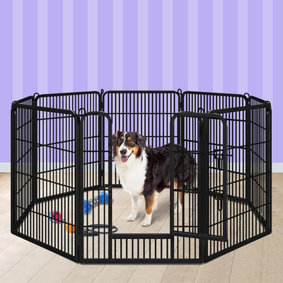 Beastie 32" Foldable Pet Dog Metal Playpen Enhanced, Universal Portable Pet Exercise Cage