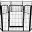 VAKA 32" Dog Playpen, 8 Panels Folding Dog Play Pen Frame 80cm