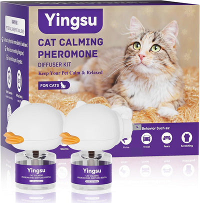 Cat Calming Diffuser, Effective Therapet MD Cat Diffuser, Relaxing Cat Calming, 2 Diffusers 2 Refills