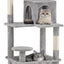 Petzly Cat Tree, 142CM Tall Cat Tree Tower for Large Big Cats, Light Gray