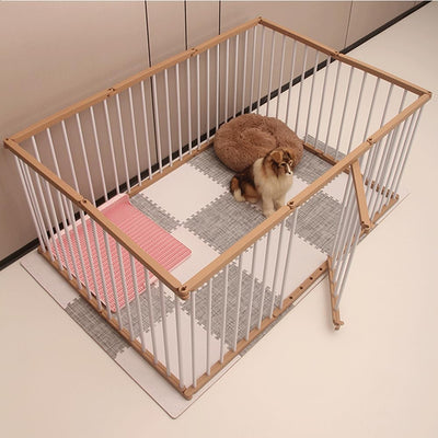 Enliansgo Dog Playpen 10 Panels Heavy Duty Dog Pen 54" Length Puppy Pet Playpen Outdoors & Indoors Anti-Rust Exercise Dog Fence with Doors for Medium/Small Pet Play for RV Camping Yard (Dog Playpens)