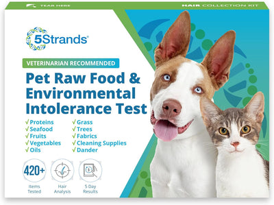 5Strands Pet Raw Food Intolerance & Environmental Sensitivity Test, at Home Test for Dogs & Cats,Results in 7 Days