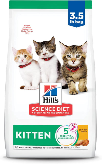 Hill's Science Diet Kitten, Chicken Recipe, Dry Cat Food, 1.58kg Bag