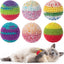 Retro Shaw Cat Toys Balls, Woolen Yarn Cat Ball Toy with Bell Inside-6 pack