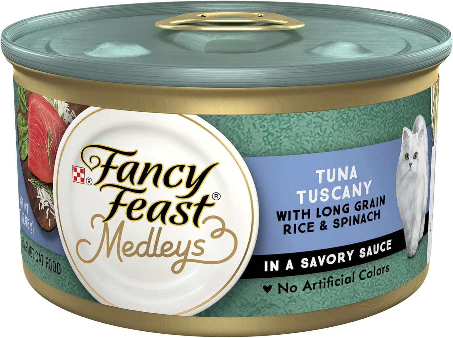 Fancy Feast Medleys Adult Wet Cat Food Tuna Tuscany with Long Grain Rice & Garden Greens in Sauce 24x85g