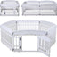 Gupamiga Pet Playpen Foldable Gate for Dogs Heavy Plastic Dog Playpen Puppy Exercise(White 6*Panel)