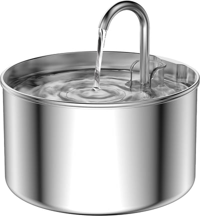 Cat Water Fountain: Stainless Steel Pet Water Fountains Indoor Metal Automatic