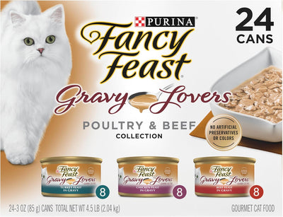 FANCY FEAST Delights With Cheddar Adult Wet Cat Food Grilled Chicken & Cheddar Cheese Feast in Gravy 24x85g