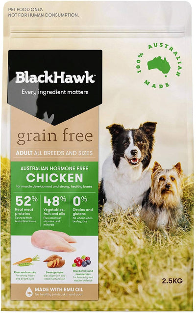Black Hawk - Grain Free, Adult and Senior Dog Food, Chicken, 2.5 kg