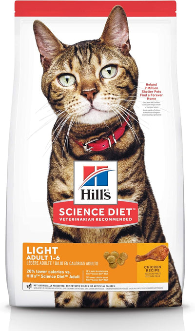 Hill's Science Diet Adult Light Chicken Recipe Dry Cat Food 2kg Bag