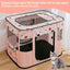 Foldable Pet Playpen, Portable Kennel Crate Cat Playpen for Dog cat (Size M, Pink)