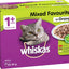 WHISKAS 1+ Years Wet Cat Food with Mixed Favourites in Gravy 12 x 85g, 5 Pack (60 Pouches)