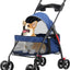 Advwin 4 Wheels Pet Stroller Dog Cat Cage Stroller for Medium Small Travel Folding Carrier