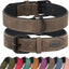 Didog Soft Padded Leather Dog Collar, Breathable Heavy Duty Dog Collar Leather with Adjustable Rust-Proof Metal Buckle for Small Medium Large Dogs, Brown, M