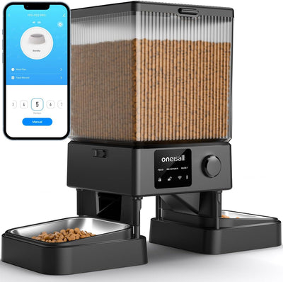 oneisall Automatic Cat Feeder with 5G WiFi, Automatic Cat Food Dispenser for 2 Cats