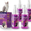 Cat Calming Spray, Natural Calming Solution for Cats Cat Pheromone Calming Spray, Reduce Stress, Anxiety, Scratching, Hiding. Protect Furniture and Floors, Suit For Home, Travel, Vet Visits, 4 PACKS