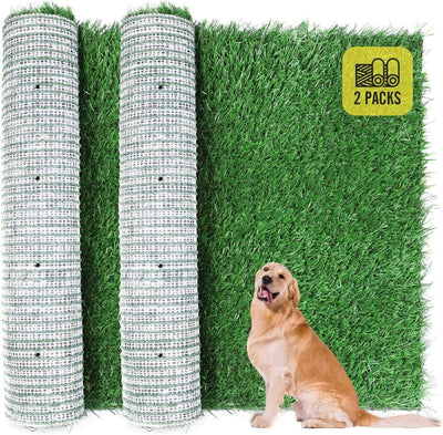 Dog Grass Pad, 2-Pack Portable Grass Pee Pads for Dogs (14inx18in)