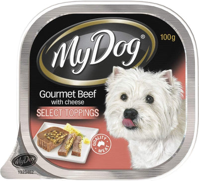 Wet Dog Food Gourmet Beef with Cheese, 100 g (Pack of 12)