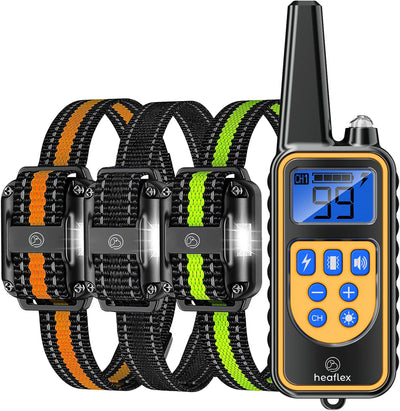Dog Shock Collar with Remote, Dog Training Electric Collar, Waterproof Rechargeable
