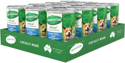 Nature's Gift Adult Wet Dog Food in Can, Loaf with Chicken, Vegetables & Rice 12x700g