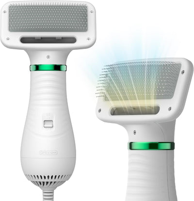 Dog Hair Dryer, 2-in-1 Dog Blow Dryer with Slicker Brush, 300W Pet Hair Dryer