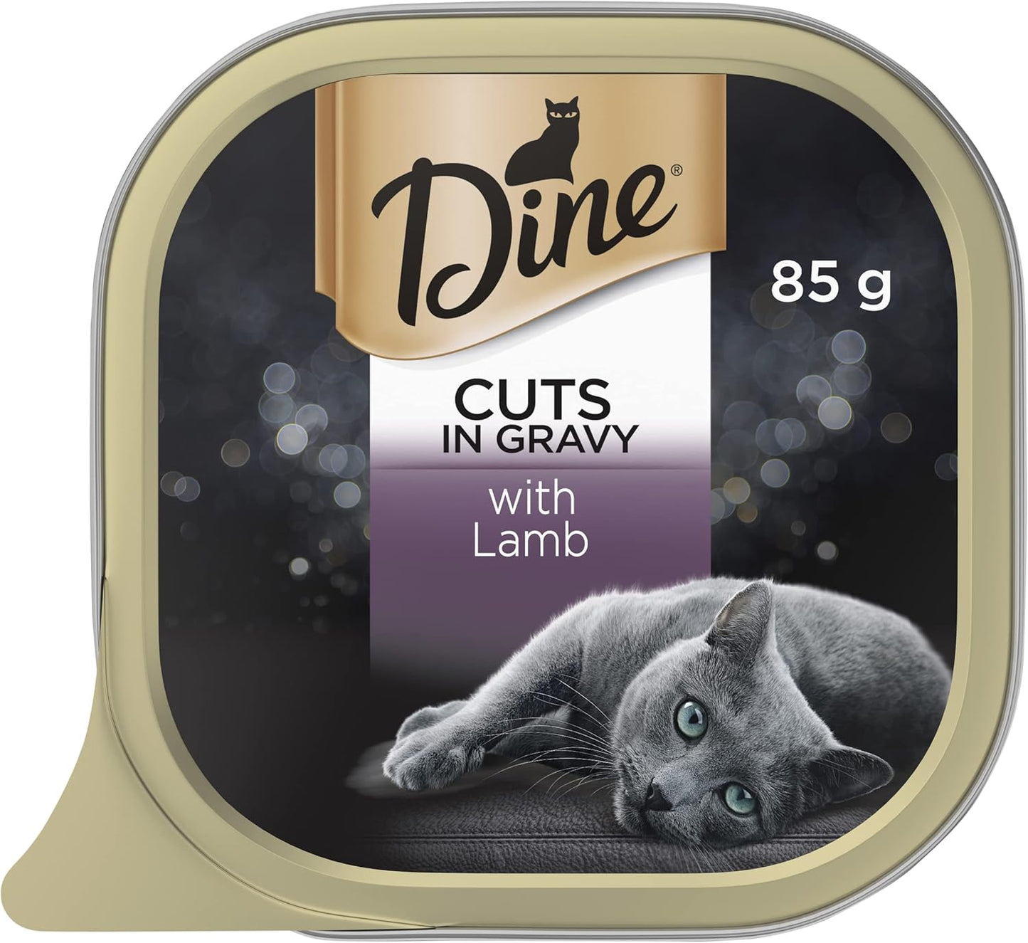 DINE Classic Collection Adult Wet Cat Food Cuts in Gravy With Lamb 85g Tray, 14 Pack
