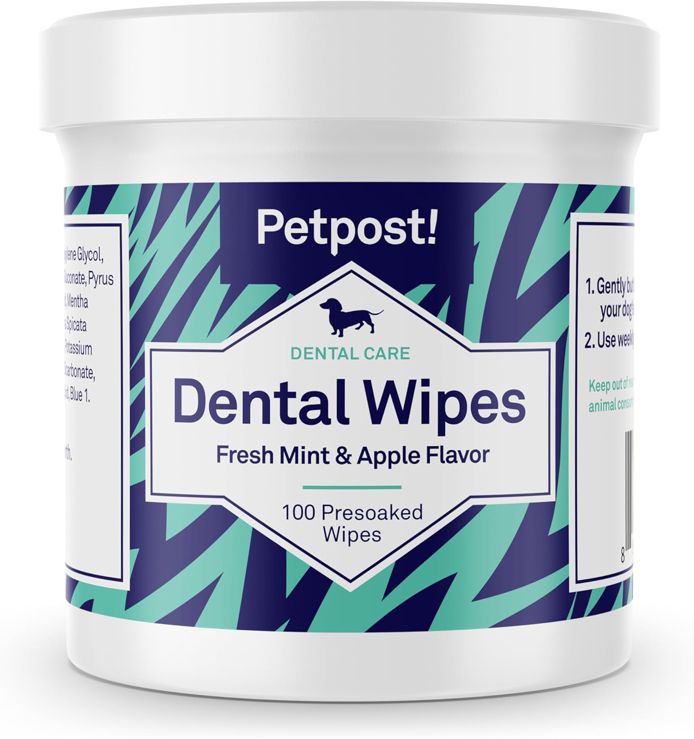Petpost | Dental Wipes for Dogs - Bad Breath and Tooth Buildup Gone