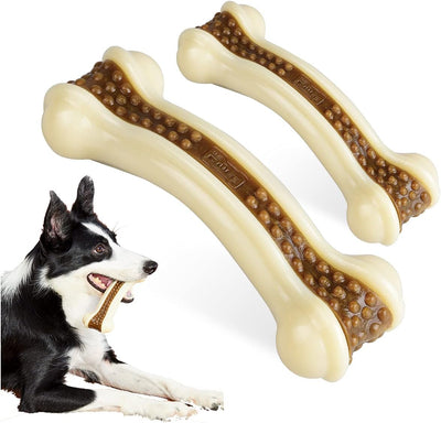 Dog Chew Toys for Aggressive Chewers Large Breed,2 Pack Beef Flavor