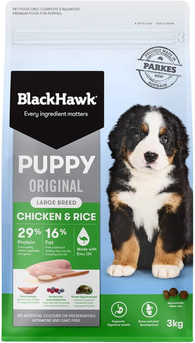 Black Hawk Puppy Large Breed Chicken and Rice Dry Dog Food 3 Kg
