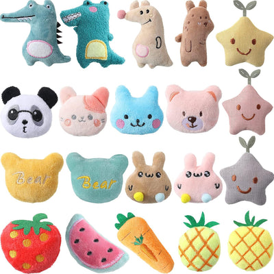 20 Pieces Catnip Toys for Indoor Cat Plush Cat Chew Toys