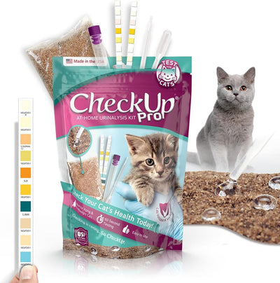 CheckUp Pro at Home Wellness Test for Cats | Hydrophobic Litter for Urine Collection