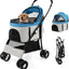 Costway 3-In-1 Pet Stroller with Removable Car Seat Carrier