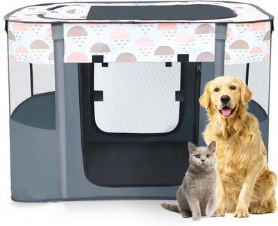 Portable Pet Playpen,Dog Play Pen Indoors,Foldable Dog Cat Tent with Carry Bag for Puppy Kittens(Small)