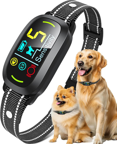 Smart AI Bark Collar for Large Medium Small Dogs, Anti Barking Device with 5 Training Modes