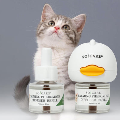 SOICARE Cat Pheromones Calming Diffuser, (1 Diffuser & 2 x 48ml Refills