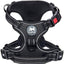 PoyPet No Pull Dog Harness, No Choke Reflective Oxford Outdoor Vest (Black,S)