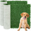 GLOBREEN Puppy Artificial Grass Pee Pad for Dogs Potty Trianing, 2 Pack Replacement Pet Fake Grass Mat, Reusable & High Drainage - 18 x 14 Inches