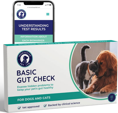 Basic Gut Test Kit – for Diarrhea, Itchy Skin, Mood Changes & Discomfort – Non-Invasive & Fast Results - Vet Trusted - Easy at-Home Stool Test - for Dogs & Cats